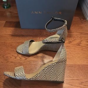 Brett Raffia Wedge Sandals.